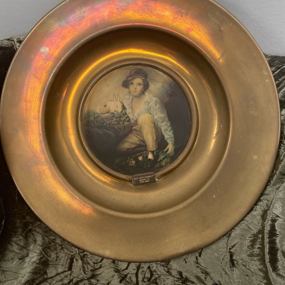 Trafford Plaque Vintage Decorative “Boy with Rabbit” Old Masters Series No 1